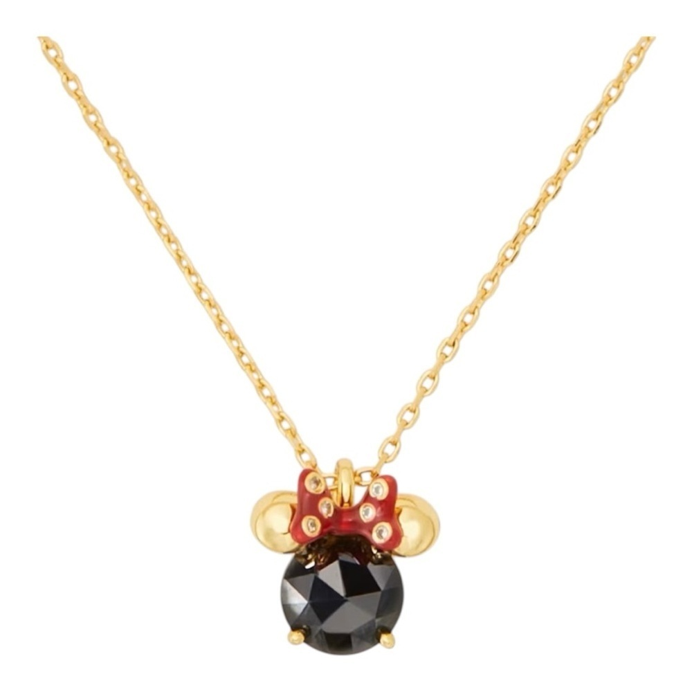 Kate Spade Gold and Black Minnie Mouse Necklace
